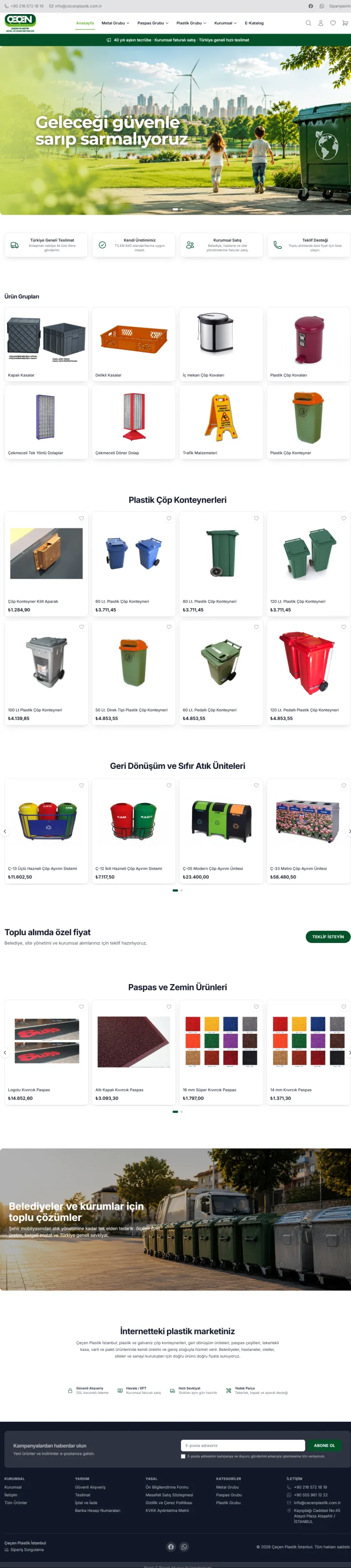 Çeçen Plastik — Kurumsal tema